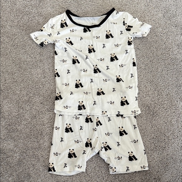 Kyte BABY Other - Kyte BABY Panda Print Kids Pajama Set - White and Black
